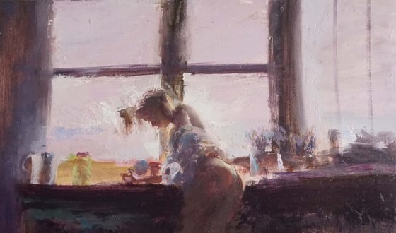 Meggie at window