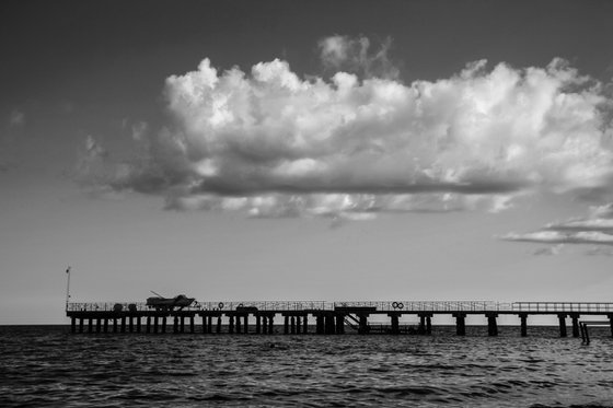 Pier under the clouds.