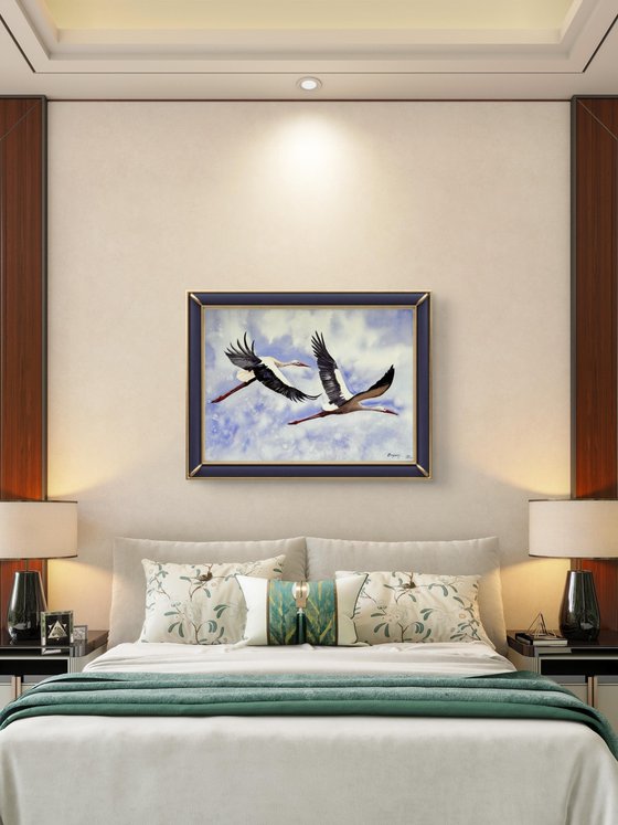 Strok Heron Wader Ardea Hern