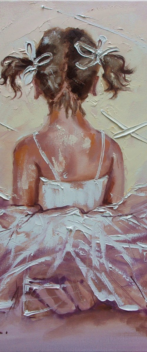 " LET THE DREAMS COME TRUE ... " original painting window  palette knife GIFT by Monika Luniak