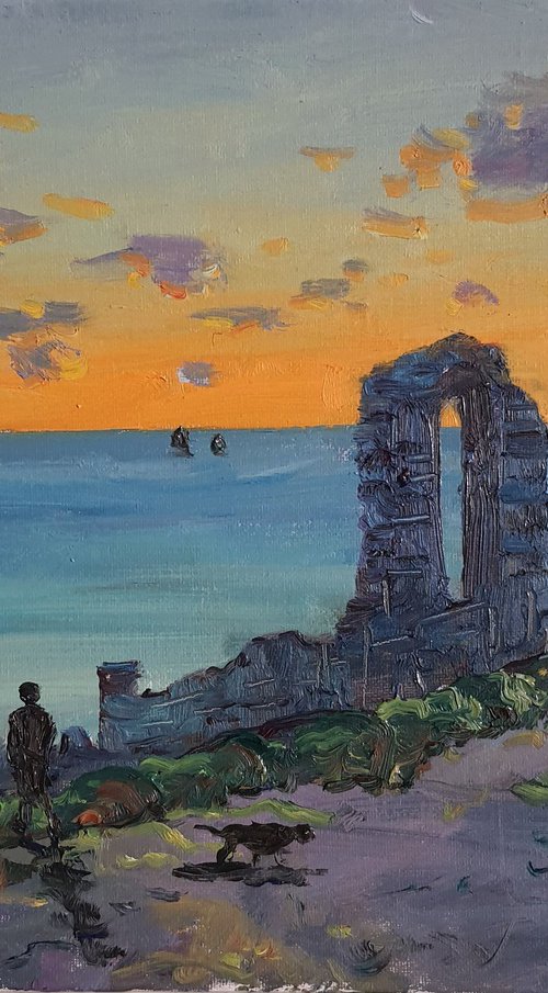 Cornwall Sunset at Botallack St Just by Roberto Ponte