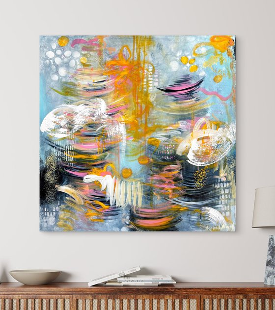 Where Pink Warms the Blue