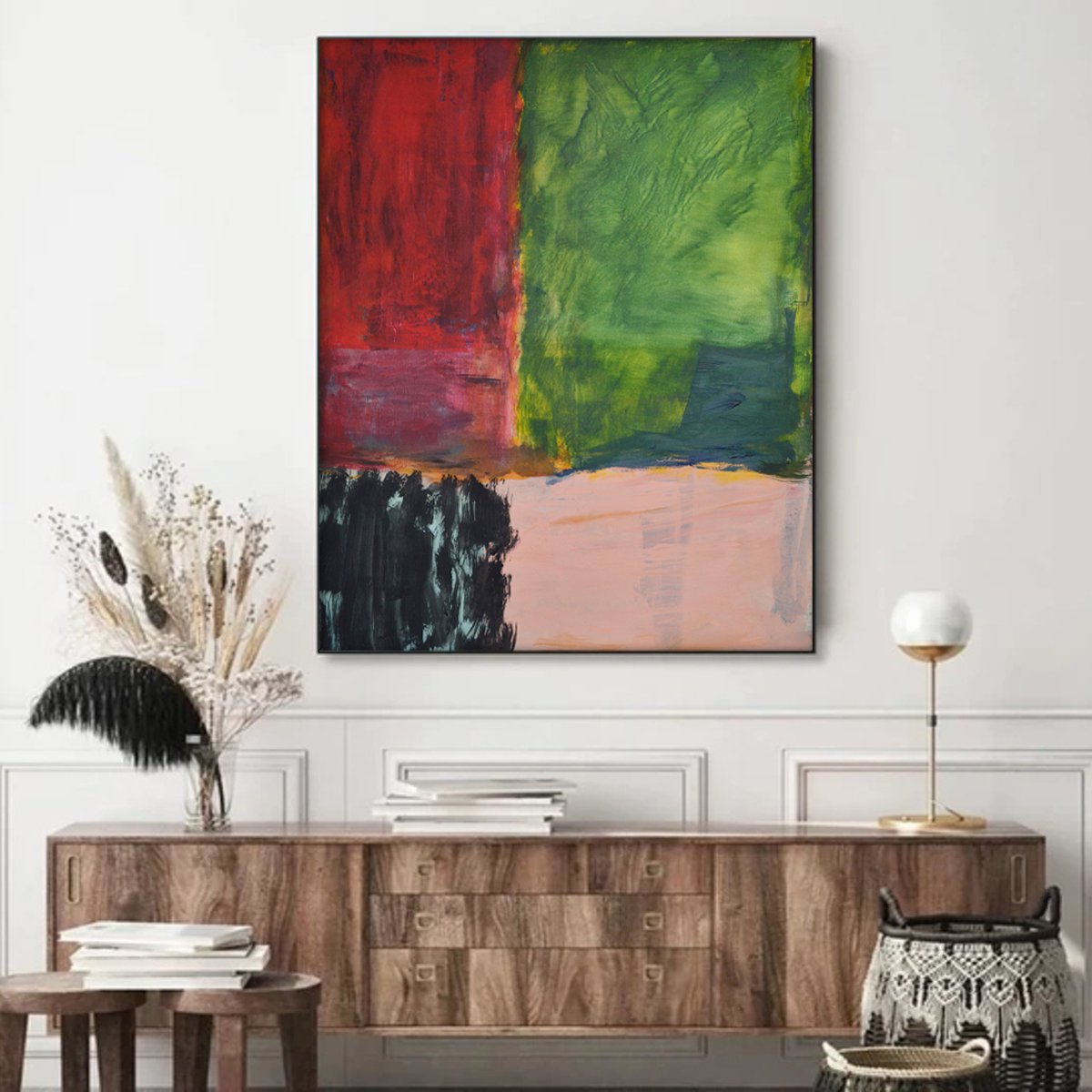 Organic Abstract Acrylic Painting By Gabriel Prundeanu, 45 X 55, Untitled 3, Original Artwork