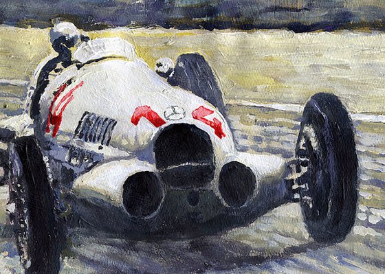 1937 Rudolf Caracciola winning Swiss GP W 125