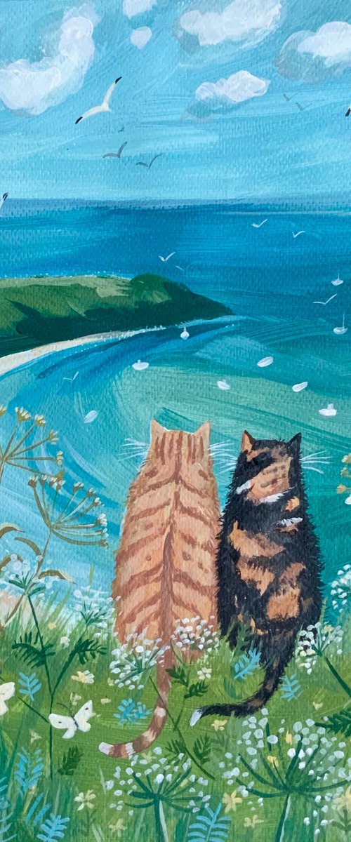 Cats holiday in Dorset by Mary Stubberfield