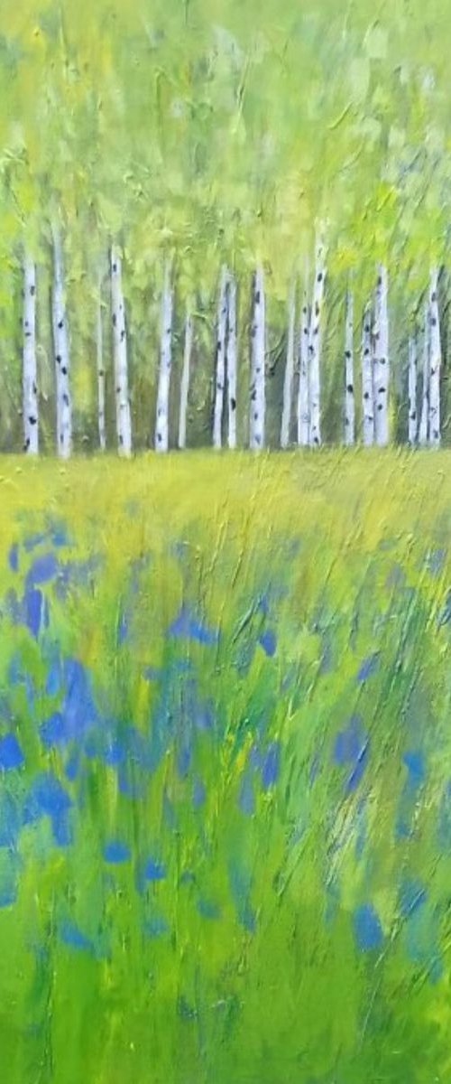 Silver Birch Trees III by Jan Rippingham