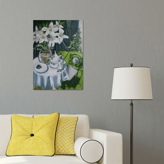 Still Life with White Lilies