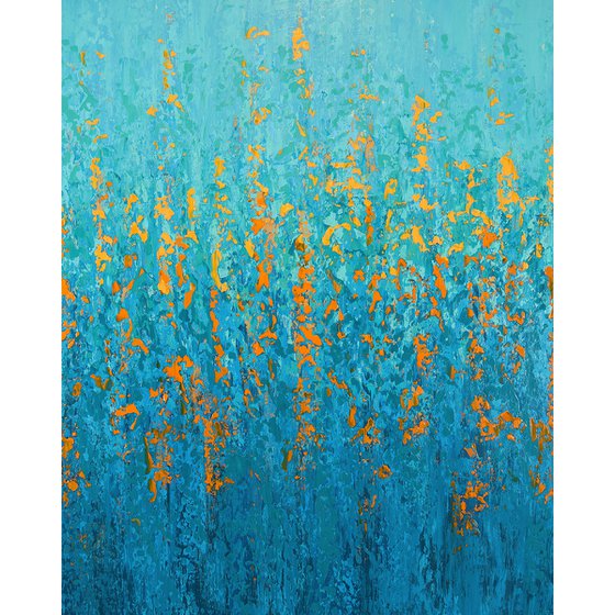 Turquoise and Orange