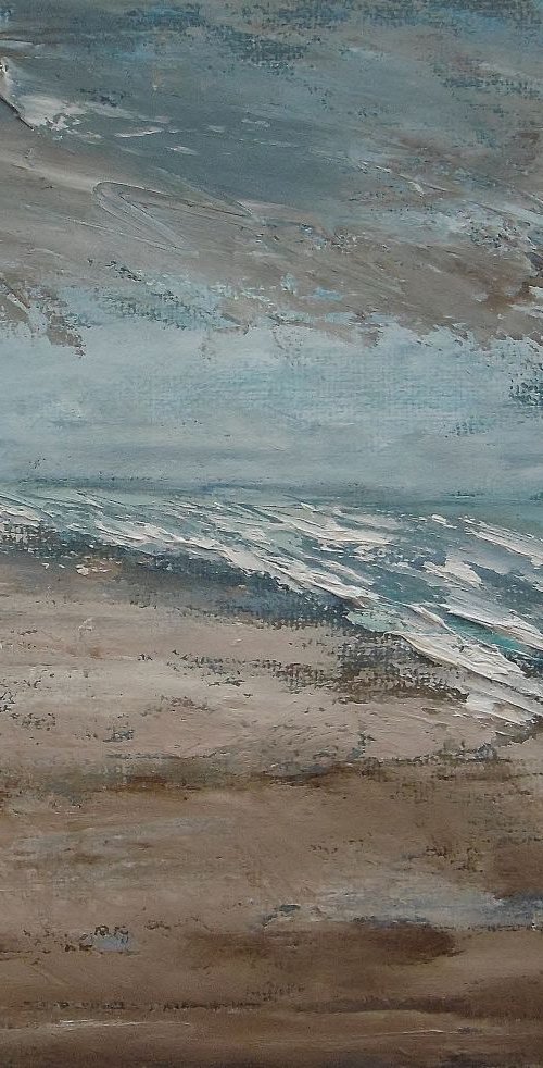 Winter Beach and Surf by Nikki Wheeler