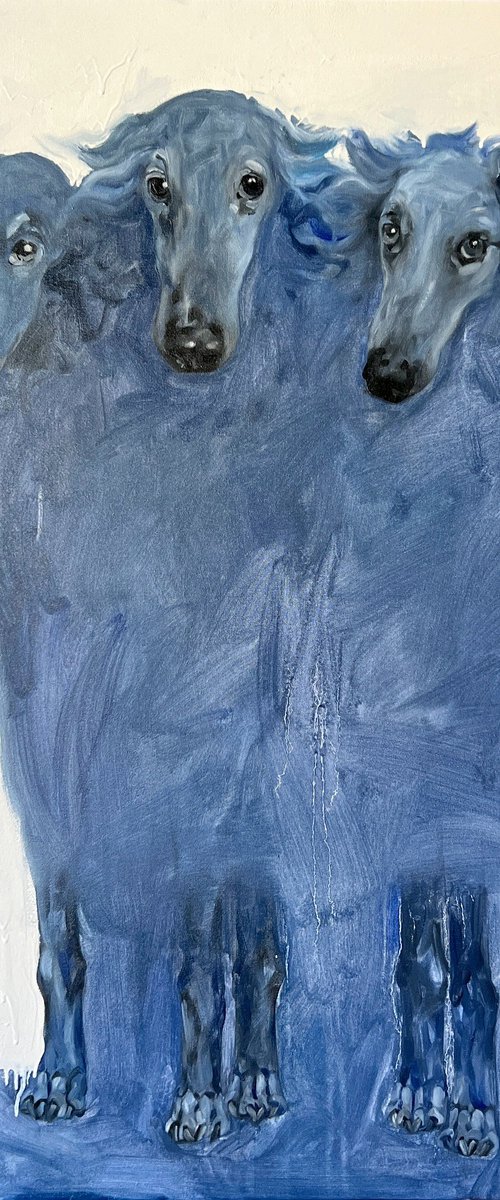 Blue Dogs by Inga Makarova