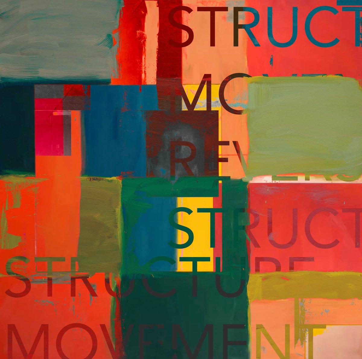 Abstract Print By The Most Active, 17 X 16", Movement And Connection, Original Artwork