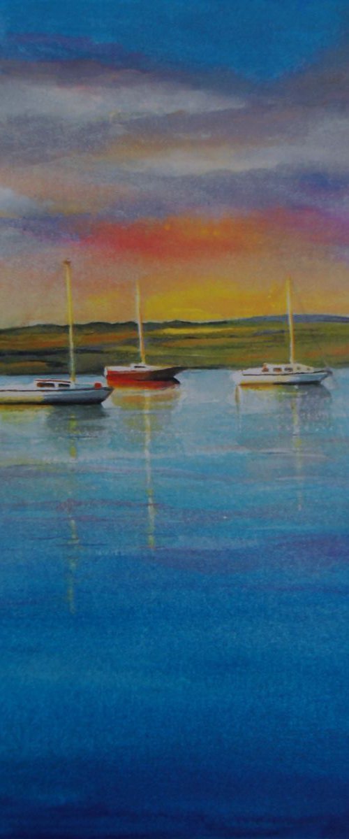 3 boats by Karen Wilcox