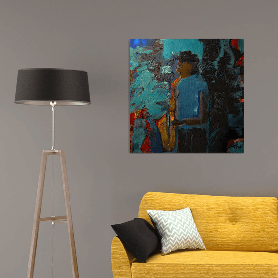 SOIREE MUSICALE JAZZ - 90x90cm