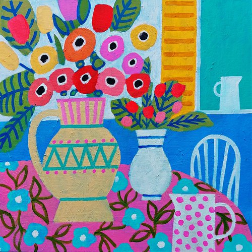 Still Life with a White Chair by Jan Rippingham