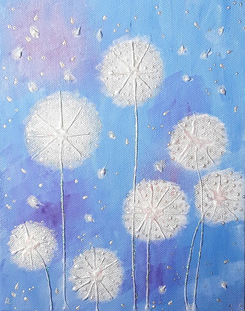 Dandelion Puffs by Angie Livingstone | Artfinder