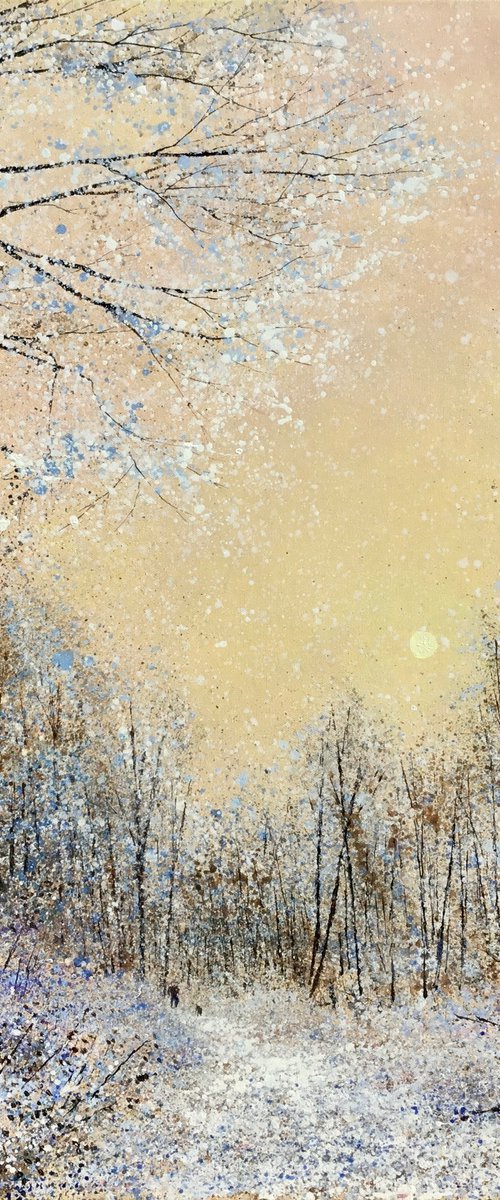 Snowy Sunset Stroll by Chris Bourne