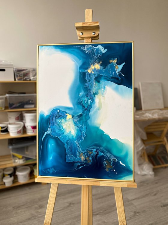 Blue Ocean Abstract Painting