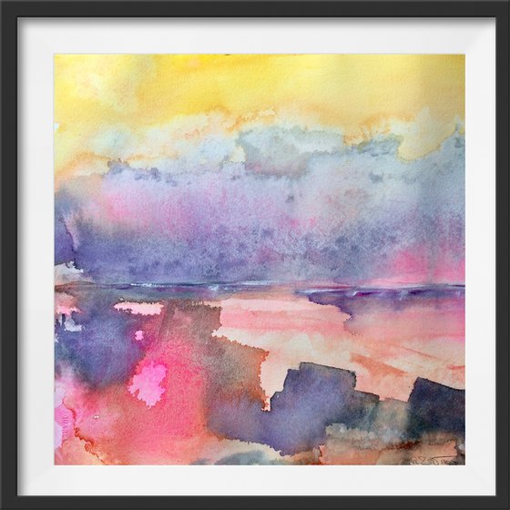 Dawn of Hope I  Landscape Watercolor