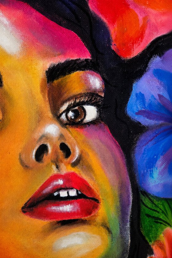She Blooms in Starlight - Woman Portrait