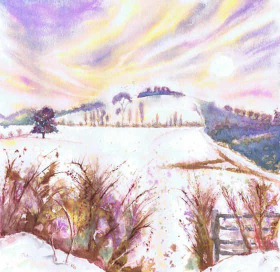 Winter Sun, Wittenham Clumps