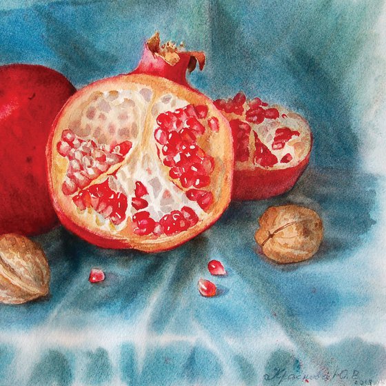 Pomegranates and nuts