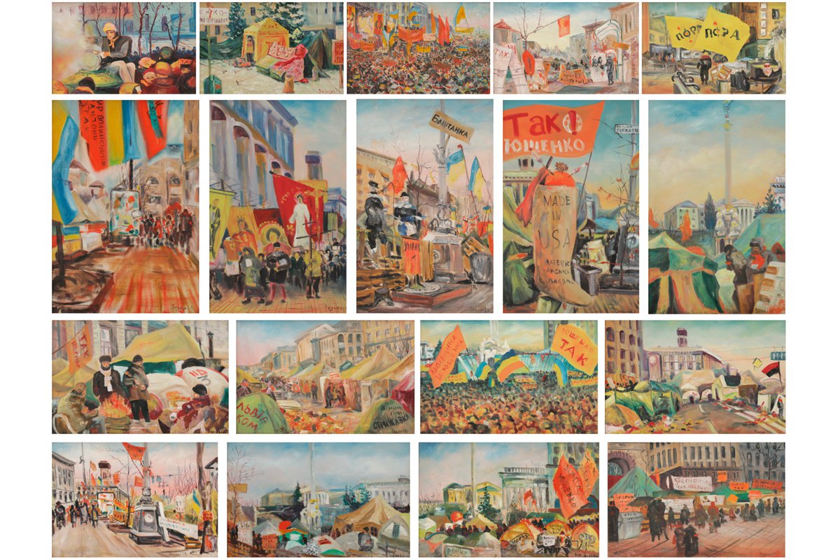 The world only collection of paintings Orange Revolution (2004 - 2005) Ukraine (18 oil pai... by Ihor Zozulia