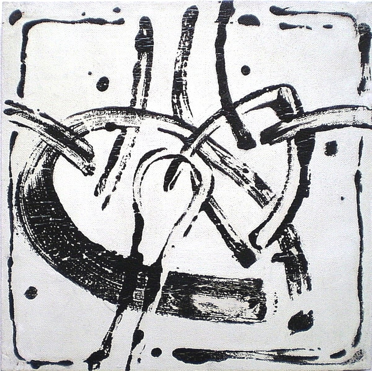 Abstract Acrylic Painting By Stanislav Bojankov, 16 X 16", Heart-Iv, Original Artwork