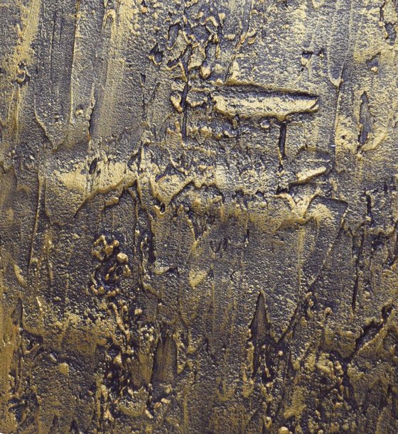 gold abstract painting