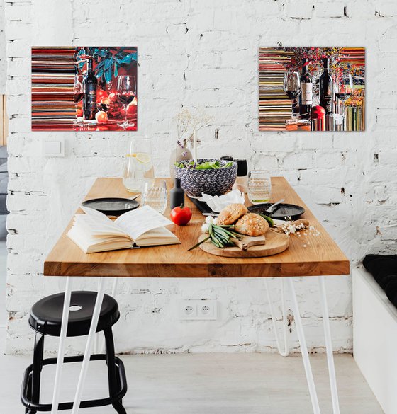 Still life with wine