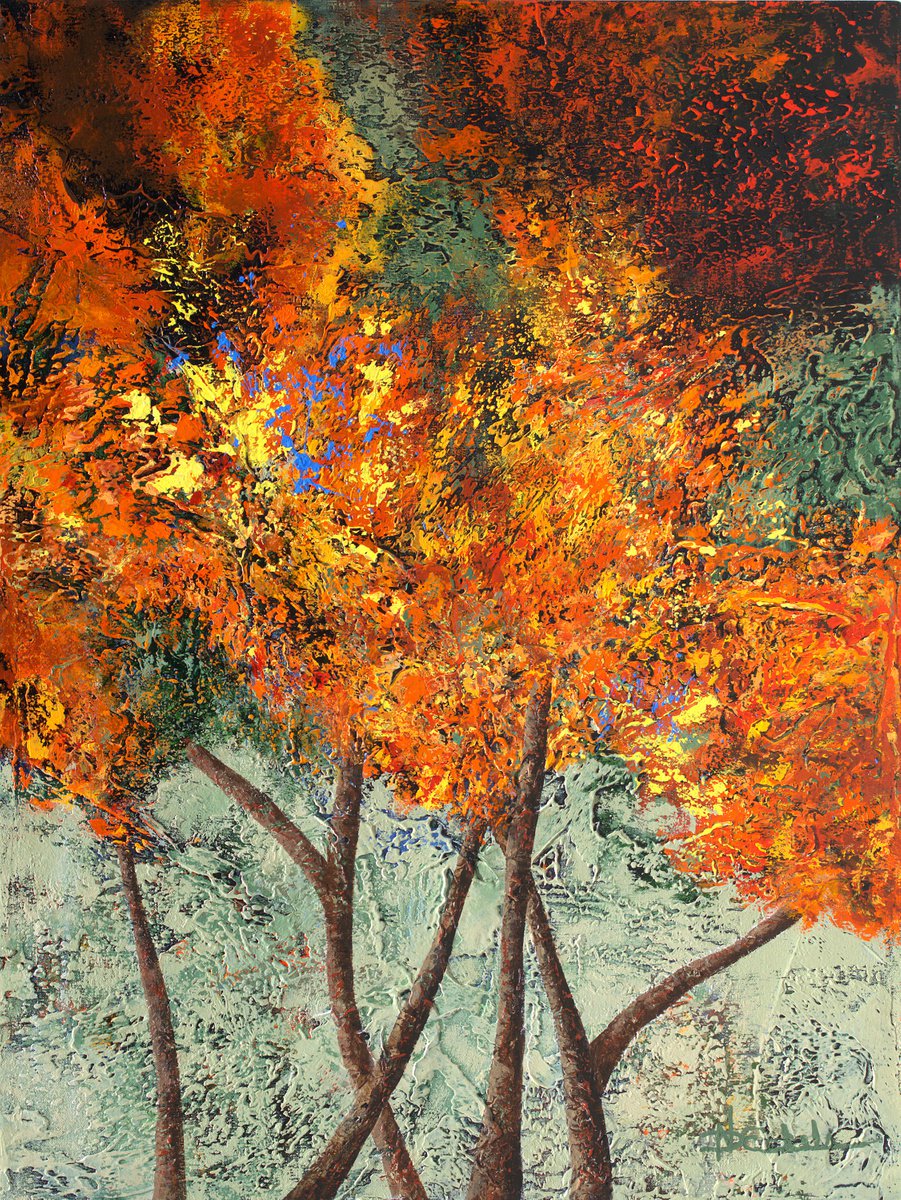 Autumn Crossroads by Nancy Eckels