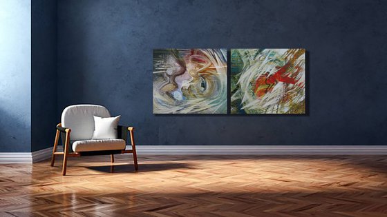 "Touchpoint" diptych