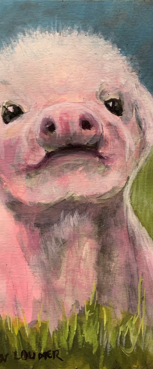 Cute Little Piggy 10x7 by Ryan  Louder