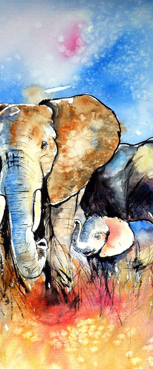 Elephant family by Kovács Anna Brigitta