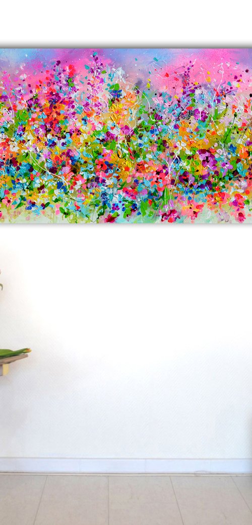 I've Dreamed 31 Abstract Cottage Flower Field by Soos Roxana Gabriela
