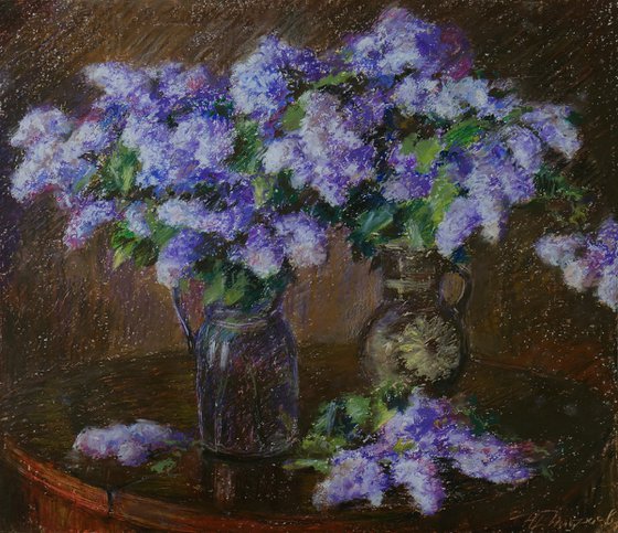 Spring Bouquets Of The Fragrant Lilacs - Lilacs drawing