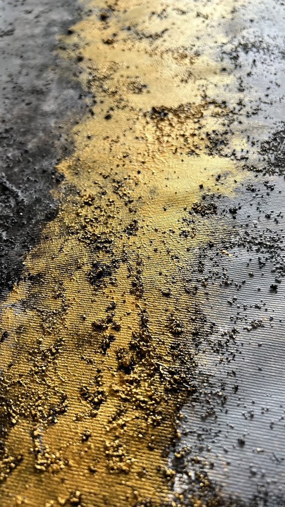 Gold and Gray Abstract