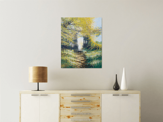 Sunlight Through Autumn Trees