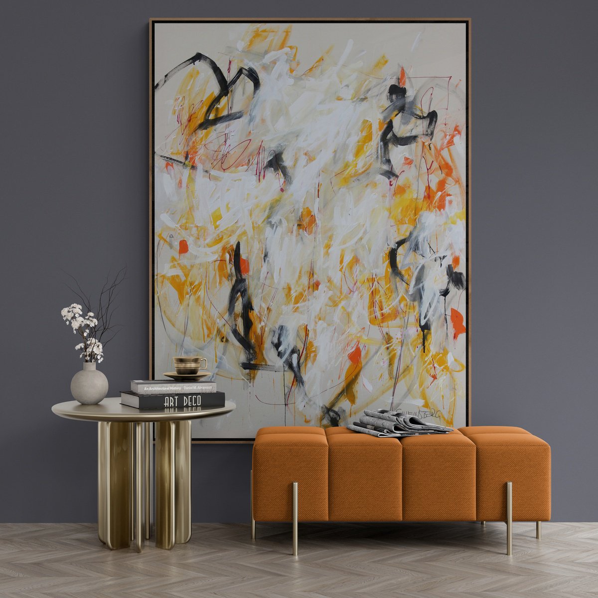 Expressive Painting , On The Edge Of Form By Daniela Schweinsberg, 47 X 63, Artwork For Sale On Artfinder