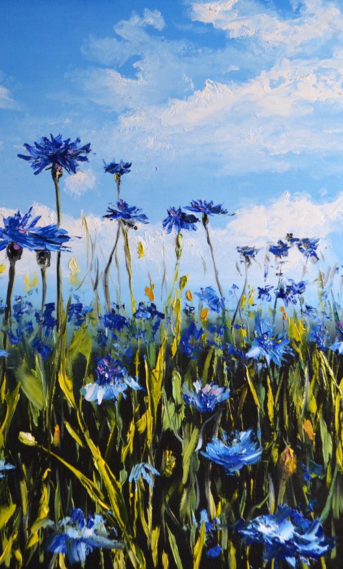 Cornflower Field by Valeriia Radziievska