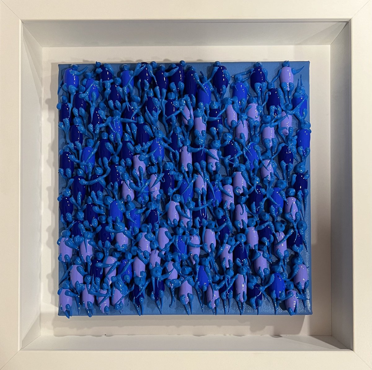 Abstract Portrait Acrylic Painting By Eka Peradze, 11 X 11, Freedom People Eka Peradze Art, Original Artwork