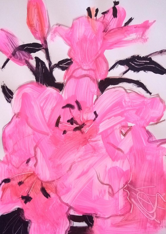 #84/24 Pink lilies