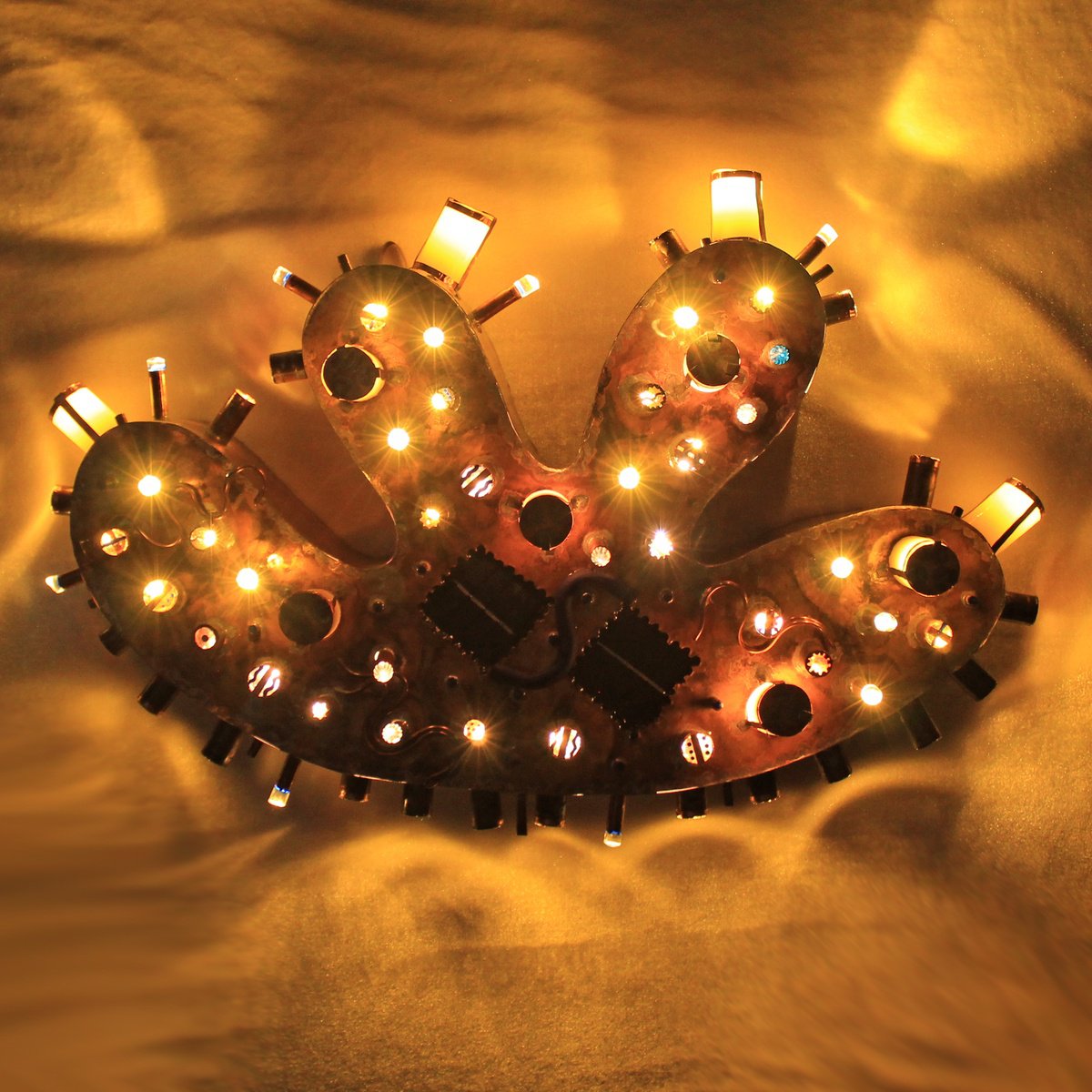 Abstract Sculpture By Tanbelia, 24 X 16", First Rays, Original Artwork