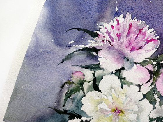 Peonies painting