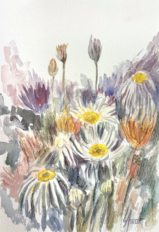 Summer embraces (Triptych)