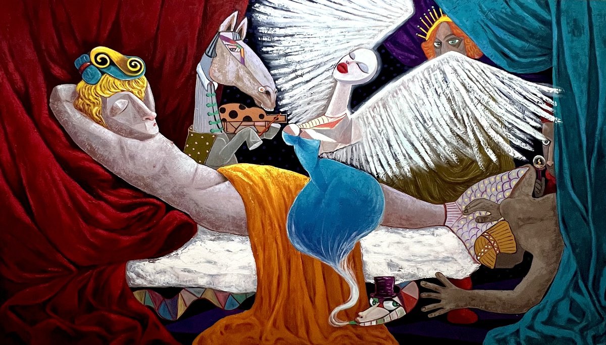 Surrealistic Oil Painting , Goddess By Ta Byrne, 110 X 63, Artwork For Sale On Artfinder