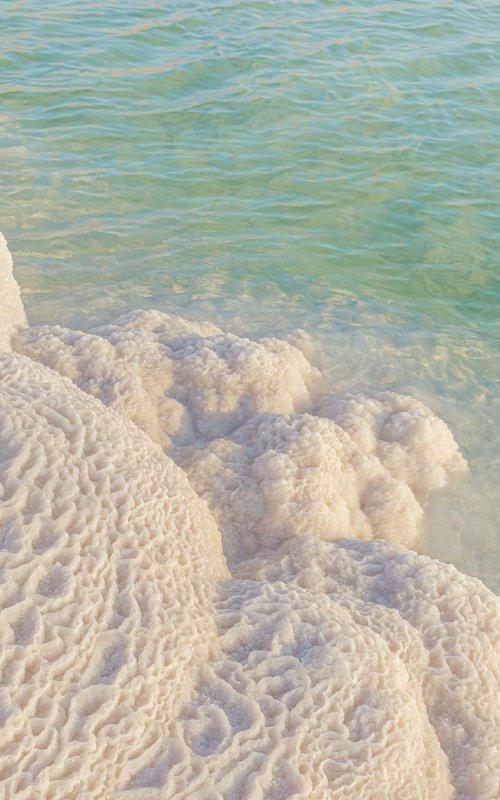 The Dead Sea. The shore is salty. by Lidiya Dmitrieva
