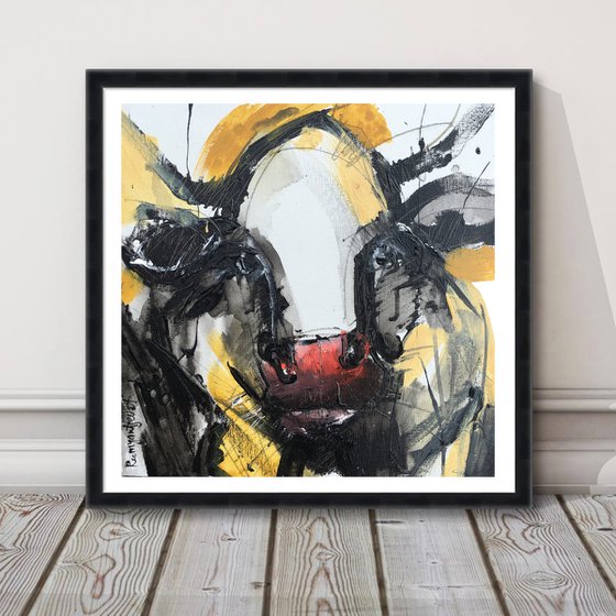 Sunny Boy - Original Cow Painting