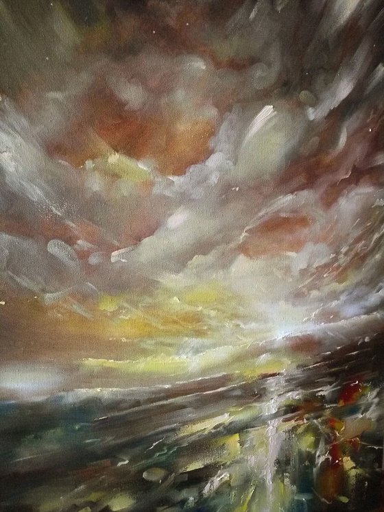 Original Artwork "Sunset glow" by Artem Grunyka 100 × 70