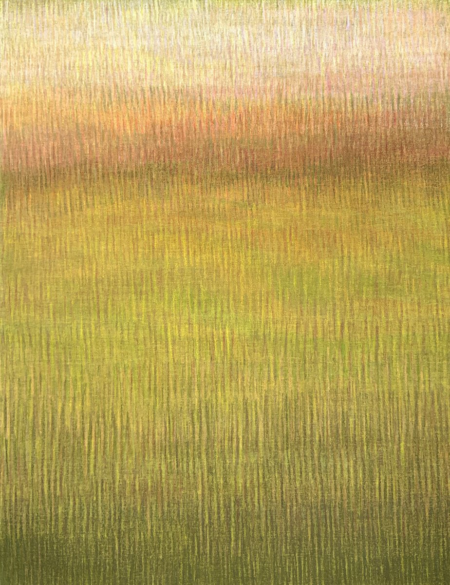 Abstract Landscape Painting By Malgorzata Krakowiak, 26 X 32", Sublimat N*137, Original Artwork