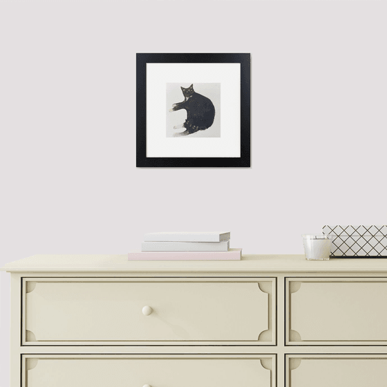 George the Cat framed